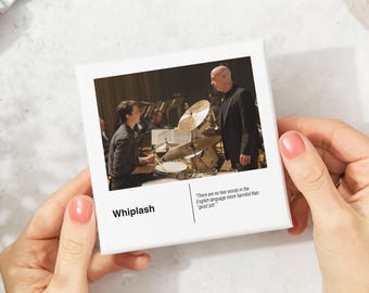 Whiplash Ceramic Movie Poster Drinks Coaster | Christmas Stocking Gift For Him | Beer & Coffee Table Mat | Movie Art Film Coaster