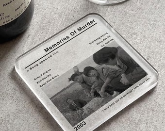 Memories Of Murder Korean Movie Film Coaster | Movie Lover Gifts for Him | Movie Room Decor and Coffee Table Mat | Home Decor