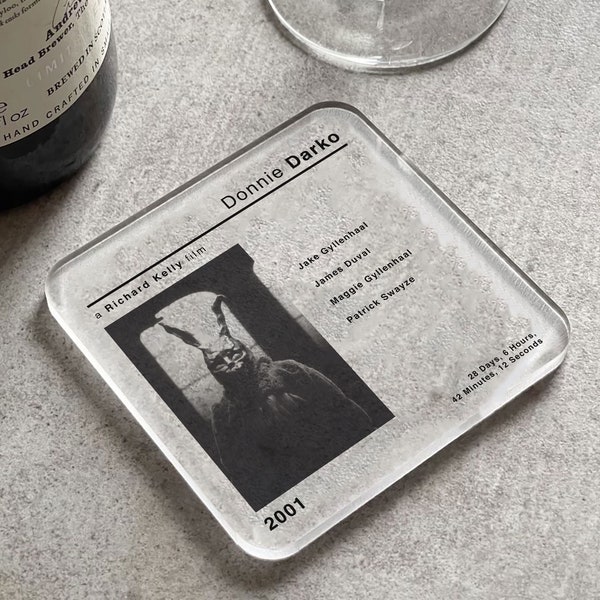 Donnie Darko Movie Film Coaster | Wine Coasters | Birthday | Drinks | Coffee Table | Office | Film Art | Home Theatre | Gift For Dad