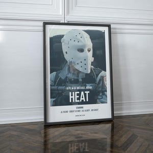 Póster de pared de la película Heat Modern / Arte de descarga digital / Cinematografía y regalos para los amantes del cine / Al Pacino, Robert De Niro