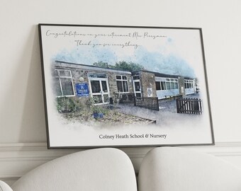 Personalised Watercolour Retirement or Leaving Art Print Gift – A Thoughtful Keepsake for Bosses & Colleagues