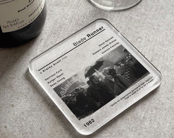 Blade Runner Vintage Movie Film Coaster | Coffee Coaster | Birthday | Barware| Coffee Table | Office Decor | Sci-Fi Coasters| Film Art