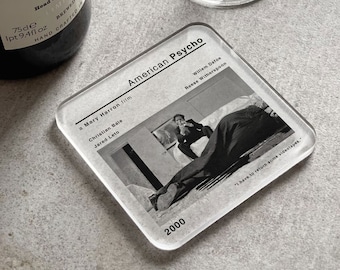American Psycho Movie Film Coaster | Beer Coasters | Gift for Him | Home Cinema | Gift For Dad | Coffee Table | Cinema Room