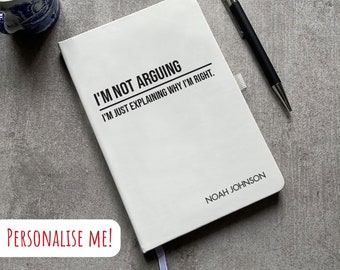 Funny Personalised Notebook | Joke Office Journal Gift | Gift for Boss | Fathers Day and Colleague Gift