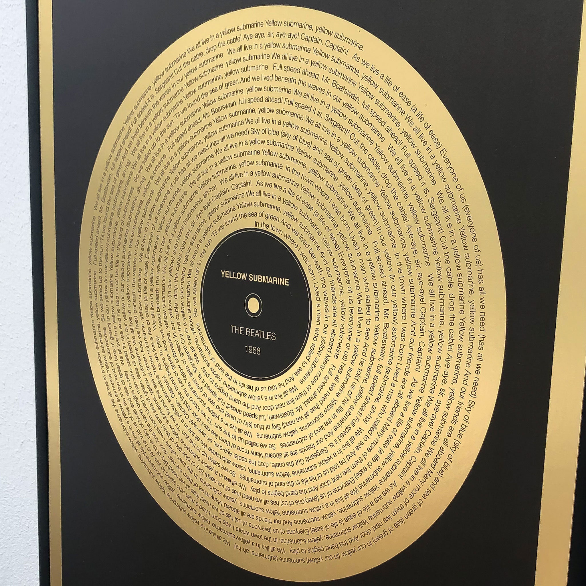 Personalised Custom Gold Metallic Record Print Wedding Song Etsy