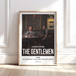 The Gentlemen Movie Poster Digital Download | Stylish Crime Film Art | Cinematic Wall Decor | Movie Lover Gift | Guy Ritchie Print