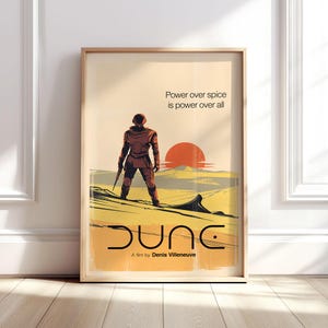 Dune Poster in an Inspired Swiss Mid-Century Graphic Style |  Retro Futuristic Decor | Digital Download | UK and US sizes available