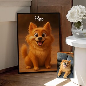 Cartoon Style of your Pet, Dog, Cat, Horse Portrait Print from your own photo | Christmas, Birthday, Anniversary Gift