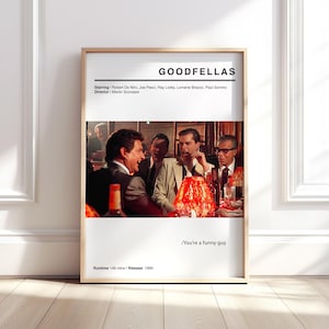 Goodfellas Movie Poster Film Art Prints | Movie Room Decor & Gifts for Film Lovers | Digital Download in In Both UK and US Sizes