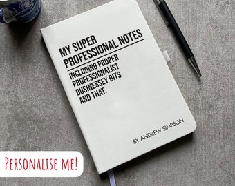 Funny Personalised Business Owner Notepad | Joke Gift | Notebook | Gift for Boss | Super Professional | Journal | Novelty | Manager | Boss