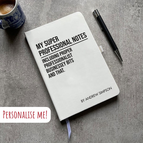 Funny Personalised Business Owner Notepad | Joke Gift | Notebook | Gift for Boss | Super Professional | Journal | Novelty | Manager | Boss