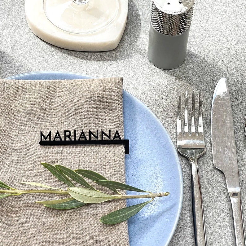 Personalised Napkin Table Place Names Wedding Christmas Etsy