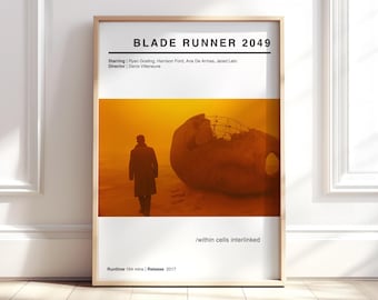 Blade Runner 2049 Movie Poster | Movie Home Theatre Art | Cinema Room Art | Instant Download For Print at Home | UK and US sizes available