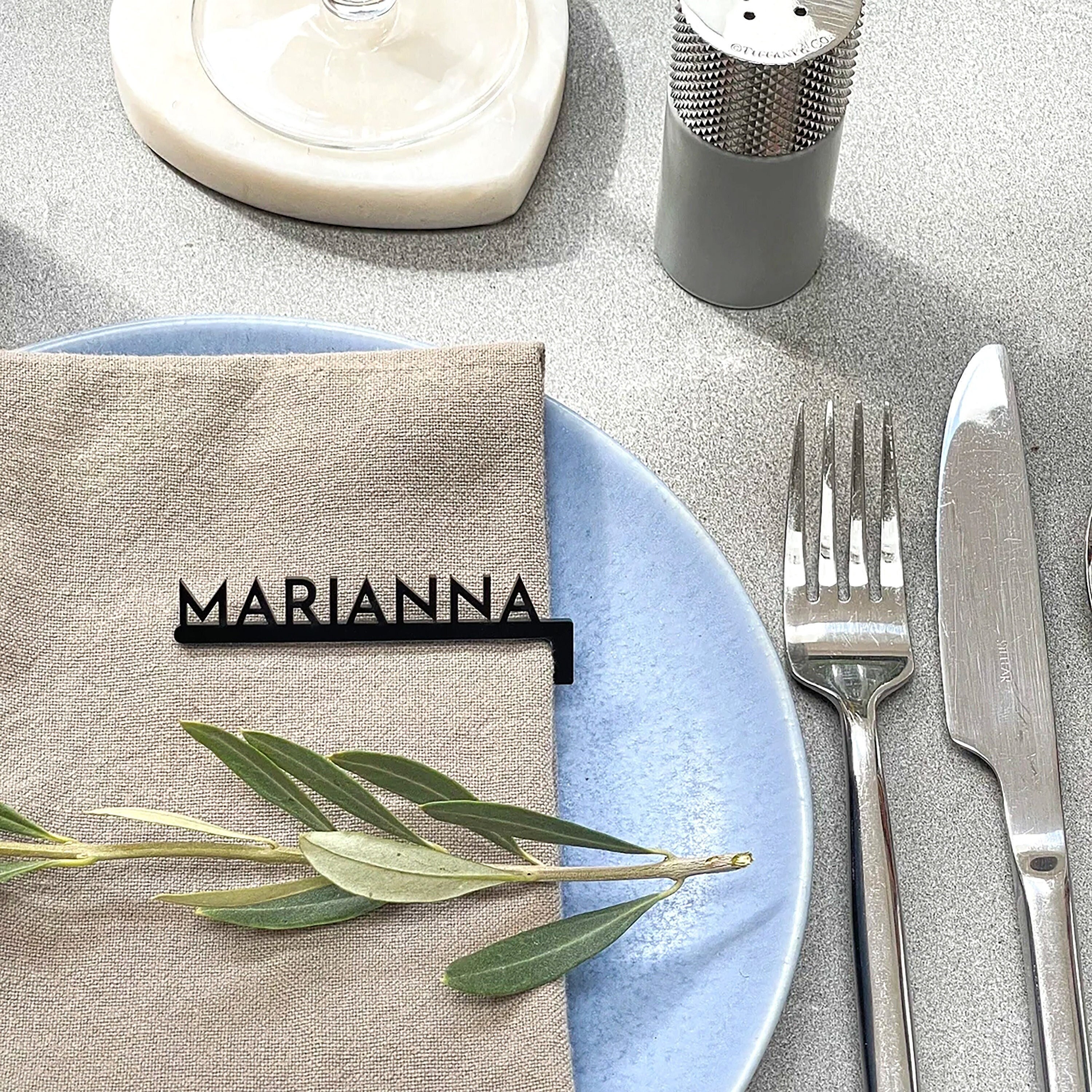(Set of 5pcs)Personalized Napkin Table Place Names, Wedding Placenames, Wedding Table Decor, Event Name Tags Corporate Accessories, Custom Place Tags