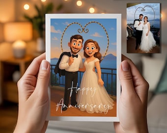 Personalised 3D Animated Cartoon Birthday & Thank You Card from Your Own Photo | Custom Card for Best Friends and Anniversaries