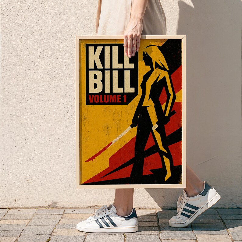 Kill Bill Vol 1 Brutalist Graphic Style Unique Movie Poster, Digital ...