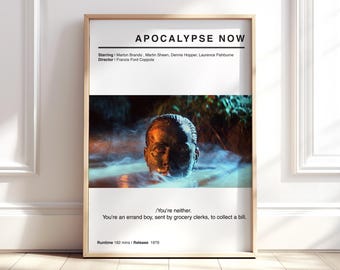 Apocalypse Now Movie Poster Print – Minimalist War Film Wall Art Gift for Movie Lovers | Digital Download | Both UK and US sizes avaliable