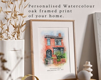 Personalised Watercolour Home Portrait Art Print | Sketch | Painting | Watercolour Pub | Wedding Venue | House | Home Portrait | Gift
