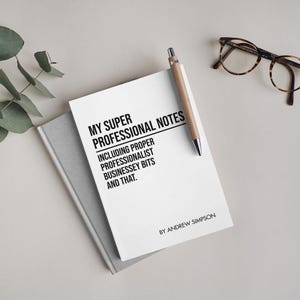 Funny Personalised Business Owner Notepad | Joke Journal & Notebook Gift for Boss | Birthday Gift for Colleague. Gift Box Available