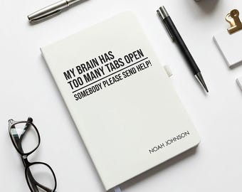 Funny Personalised Notebook, Funny Quote Gift for Colleague, Boss Gift, Custom Office Notebook, Coworker Present, Work Journal