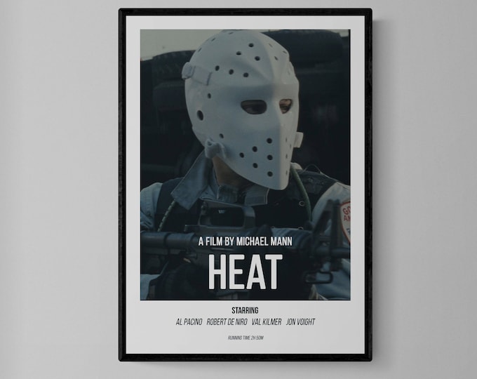 Heat Inspired Modern Movie Poster | Film | Art | Wall Art | Framed | Exclusive | Cinematography | Movie Lover | Film Art