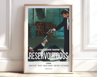 Póster de la película Reservoir Dogs: lámina moderna de arte mural, obra cinematográfica exclusiva, regalo / Descarga digital / Disponible en tamaños del Reino Unido y EE. UU.