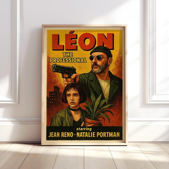 映画LEONシーン アートフレーム 黒 LÉON レオン 映画ポスター 映画LEONシーン アートフレーム 黒 レオン