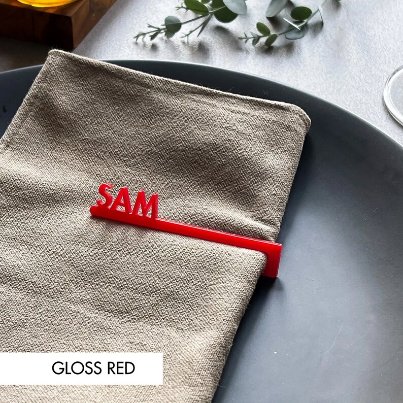 Personalised Napkin Table Place Names Wedding Christmas Etsy