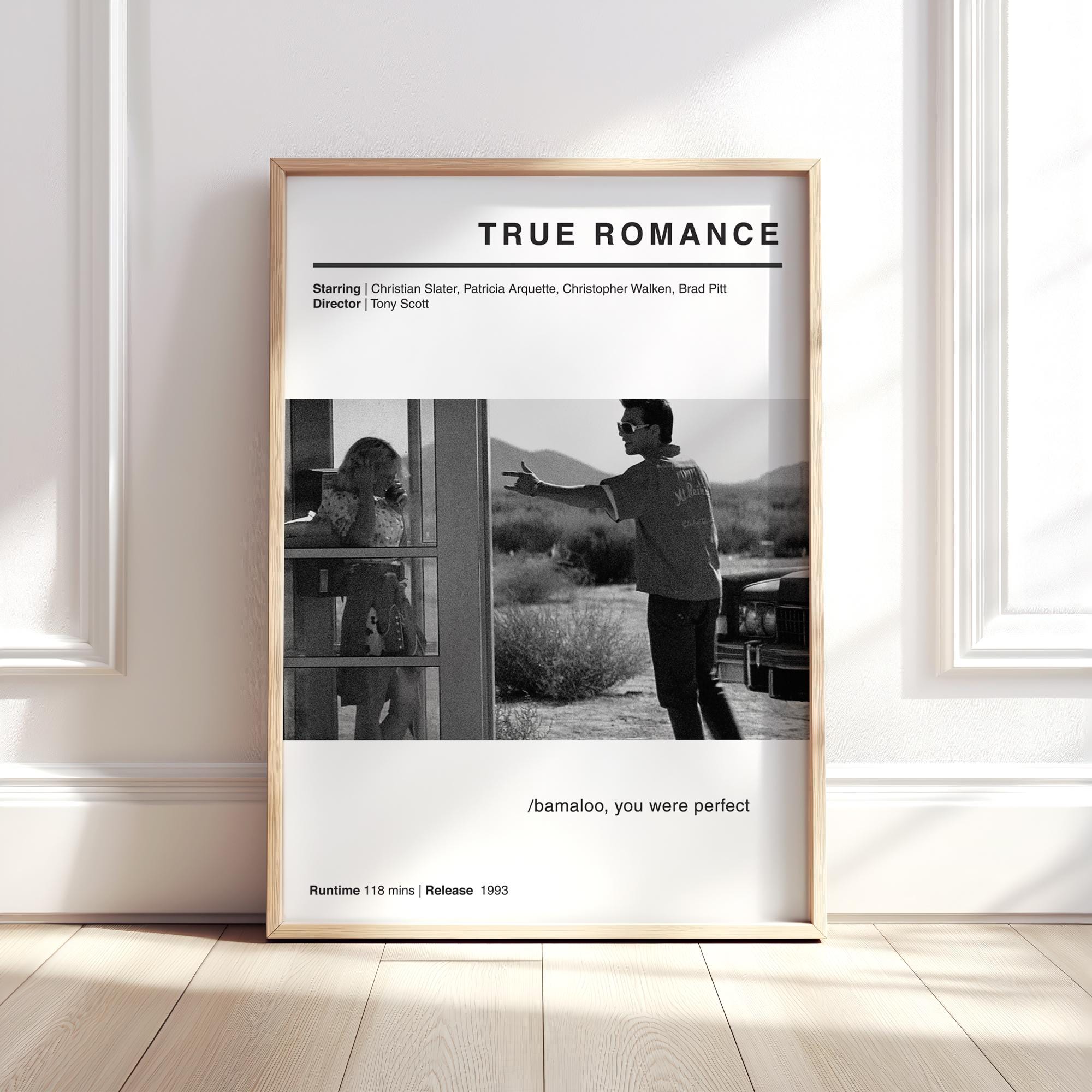 A4 額付き ポスタートゥルーロマンス True Romance 1993 映画