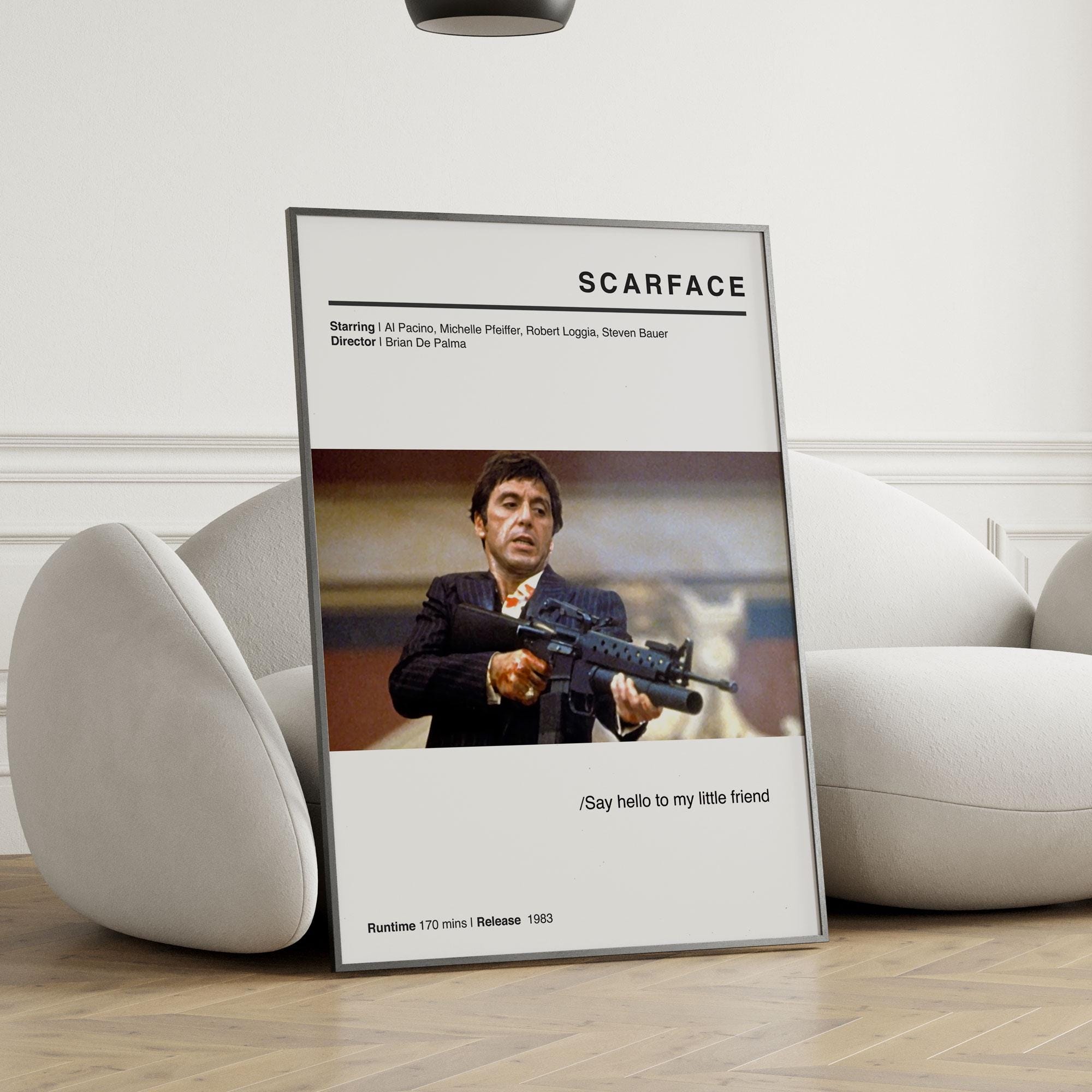 Scarface (1983) Modern Style Movie Poster | Classic Movie Art Print ...