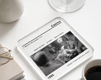 Casino Movie Film Beer and Coffee Coaster | Birthday Gifts for Him | Coffee Table and Desk Mat | Movie Xmas Gifts and Decor