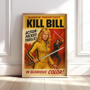 Kill Bill Vol 1 in a 1950s B-Movie Style Vintage Cinema Theatre Poster, Retro | Digital Download | UK and US sizes available
