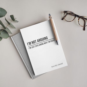 Funny Personalised Notebook | Joke Office Idea | Funny Gift for Boss and Staff | Fathers Day and Colleague Gift