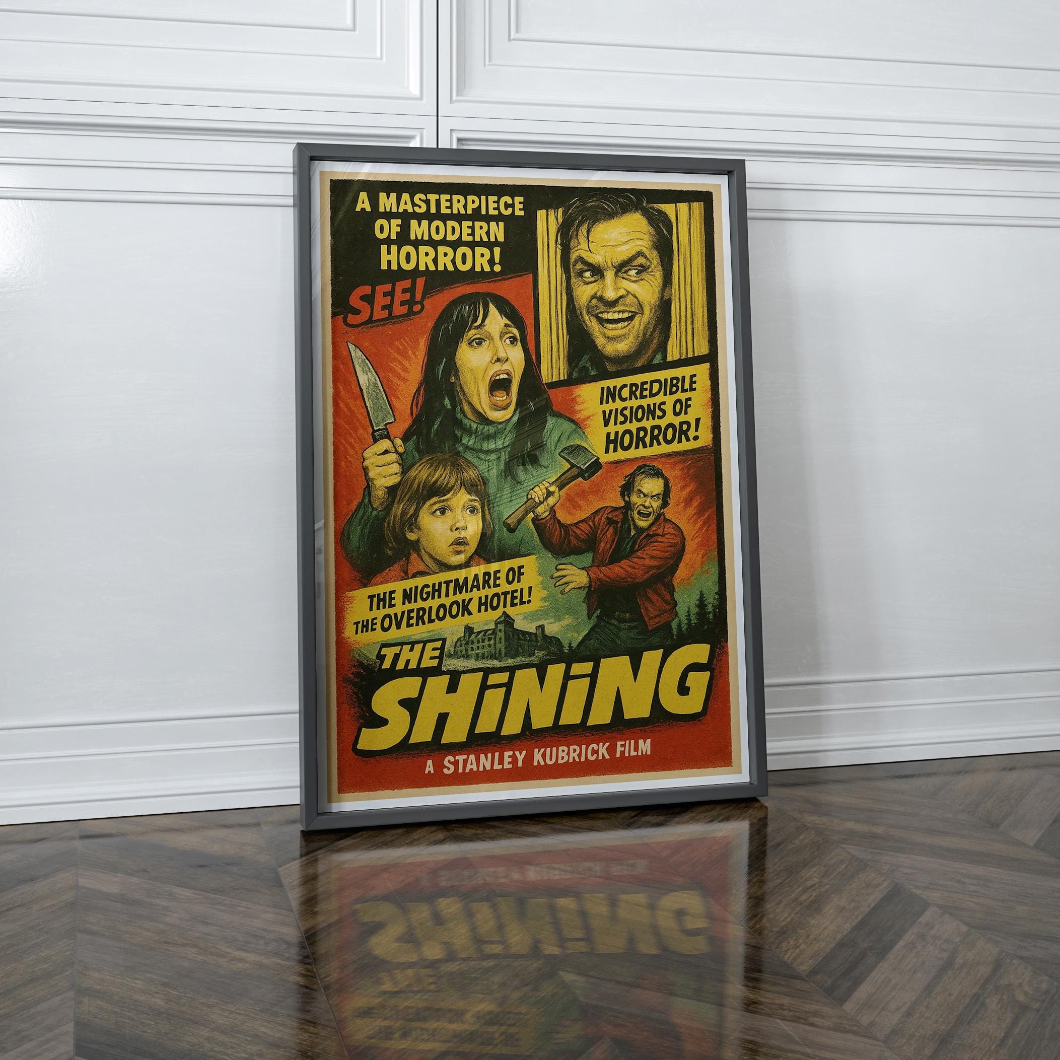 映画 シャイニング アートポスター A2版 シャイニング アートポスター、1950年代B級映画風プリント、レトロ