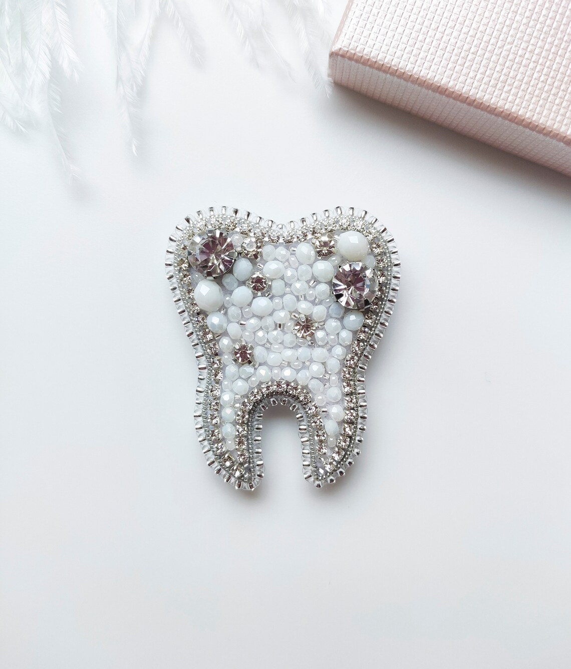 Tooth brooch Dentist brooch Dentist gifts for women Beaded Etsy