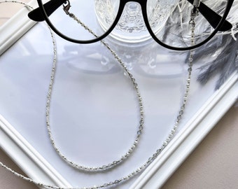 Handmade Beaded Glasses Chain with Natural Gemstones for Sunglasses or Reading Glasses