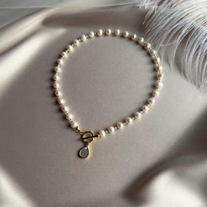 Freshwater Pearl Pendant Necklace, Real Pearl Choker, Dainty Handmade Jewelry, Gift for Her, Minimalist Bridal Necklace