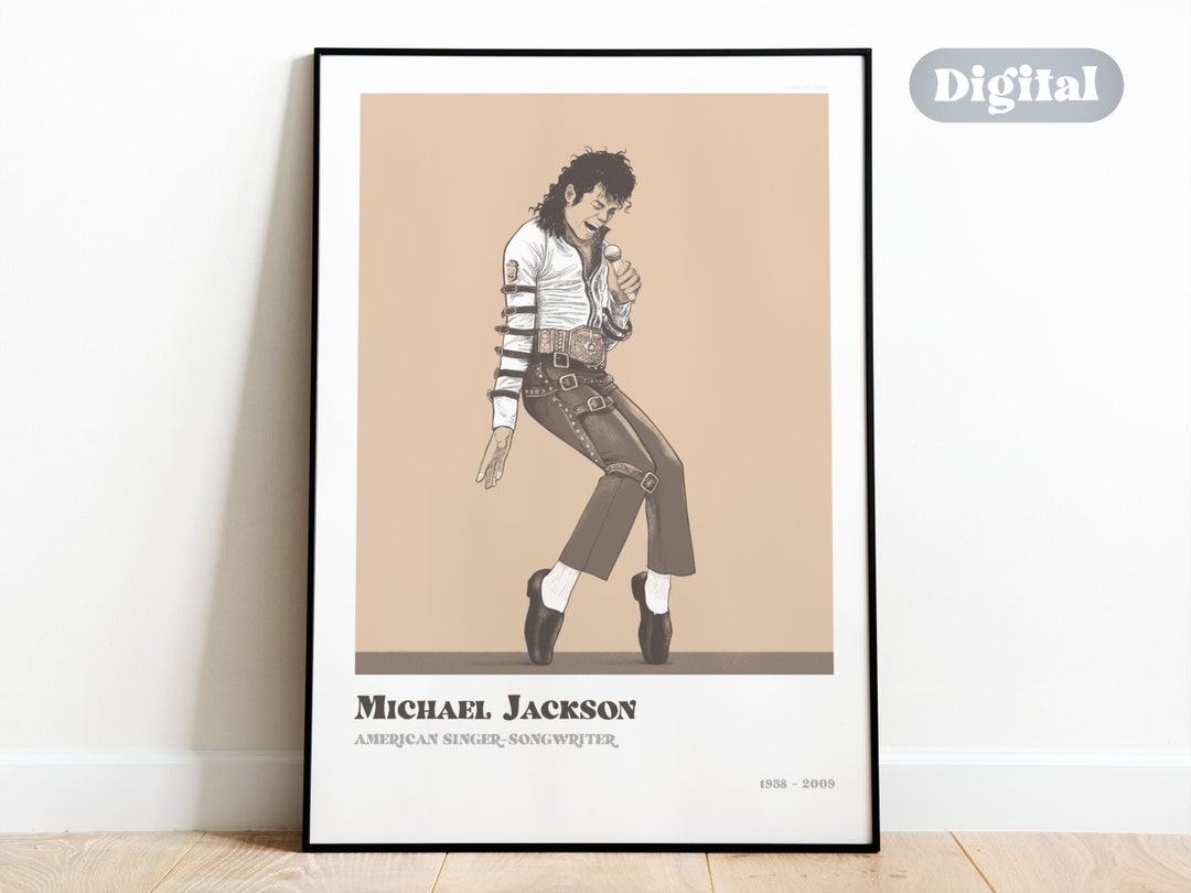 Michael Jackson Poster With the Fan Art is the Best Music Wall Etsy