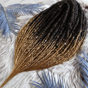Brown Ombre Crochet Dreads: Boho Synthetic Dreadlock Extensions