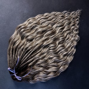 Medium blonde curly dreads ash blonde wavy synthetic dreads extensions natural color dreadlocks crochet dreads ombre double ended dreads