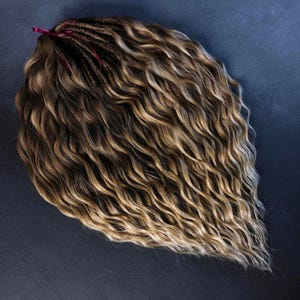 Brown wavy dreads curly synthetic dreads extensions natural color dreadlocks blonde crochet dreads ombre double ended dreads