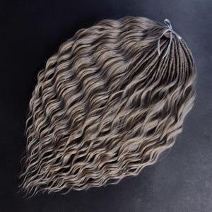 Ash blonde wavy dreads cool blonde curly synthetic dreads extensions natural color dreadlocks crochet dreads double ended dreads