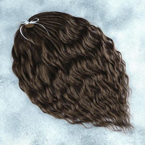 Medium Brown Wavy Crochet Dreadlocks Extensions: Ombre Synthetic Dreads