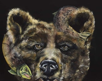 Bear painting print