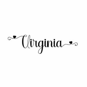 Name Decal, Calligraphy Font Sticker, Valentines Day Gift for Her, Personalized Name Decal, Wedding Favor, Bridal Party Gift, Gift Box Label
