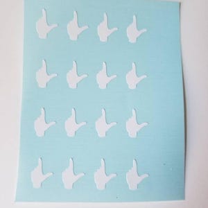 Sheet of 30 L Hand Gesture Decals, Permanent Adhesive Vinyl Decal, prank gift, gag gift