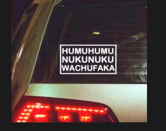 Humuhumu Nukunuku Wachufaka Sticker, Funny Hawaiian Vinyl Decal, Hawaii Car Window Sticker, Waterproof Decal