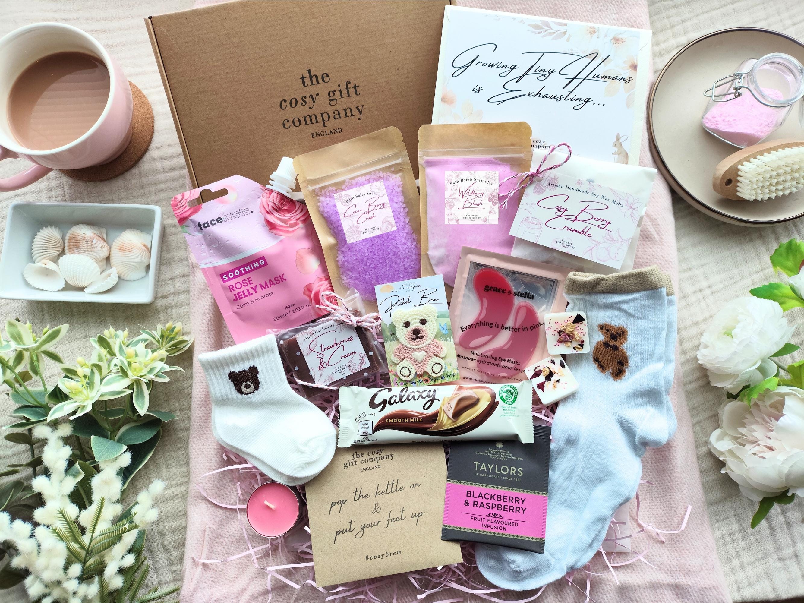 NEW MUM GIFT: Luxury Mum to Be Gift Box | Pink Postpartum Pamper Hamper ...