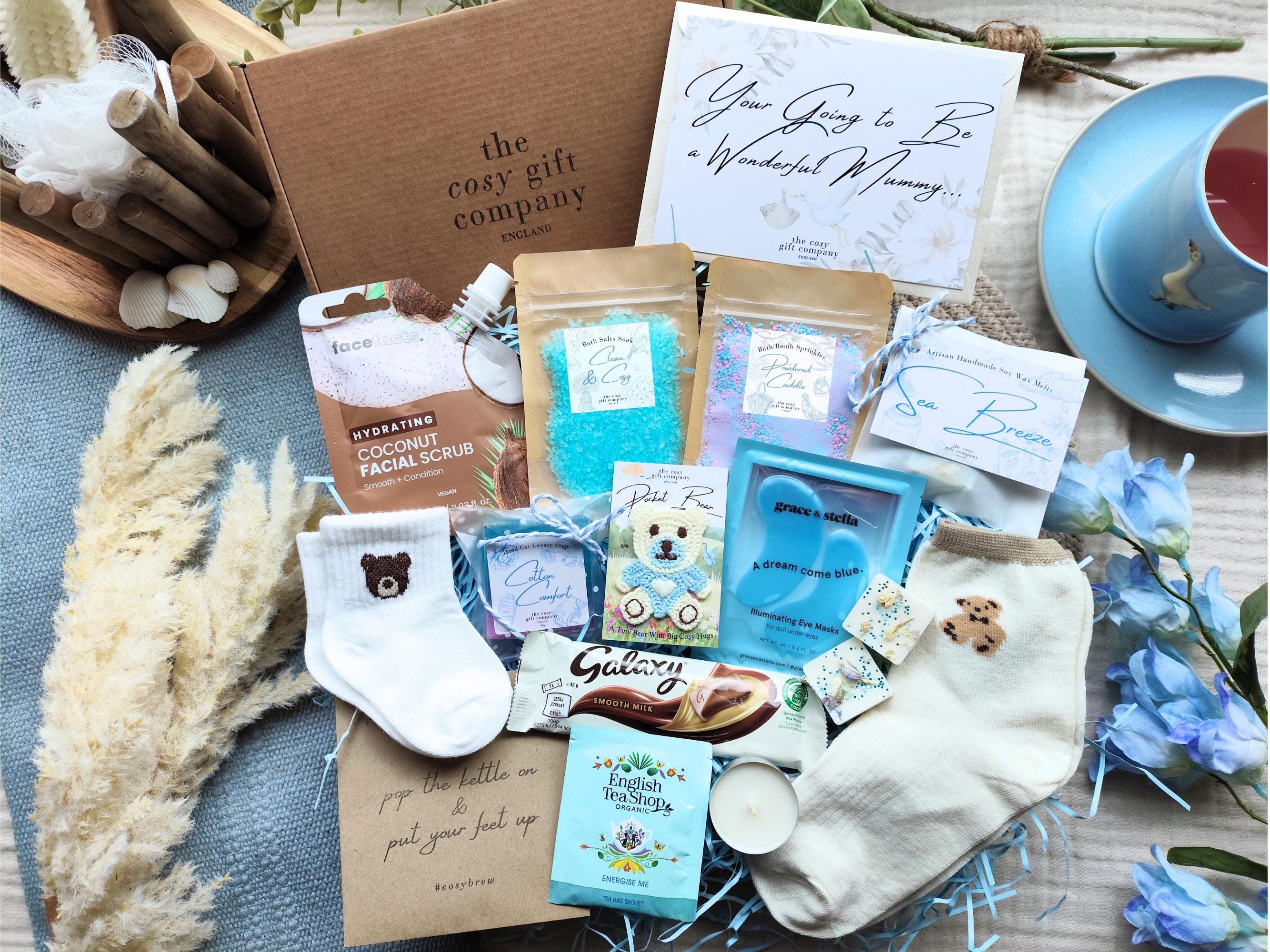 NEW MUM GIFT: Luxury Mum to Be Gift Box | Blue Postpartum Pamper Hamper ...