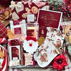 CHRISTMAS GIFT BOX: Stocking Filler Pamper Hamper Gift Box For Her | Christmas Eve Present, Workplace Secret Santa, Spa Self Care Package